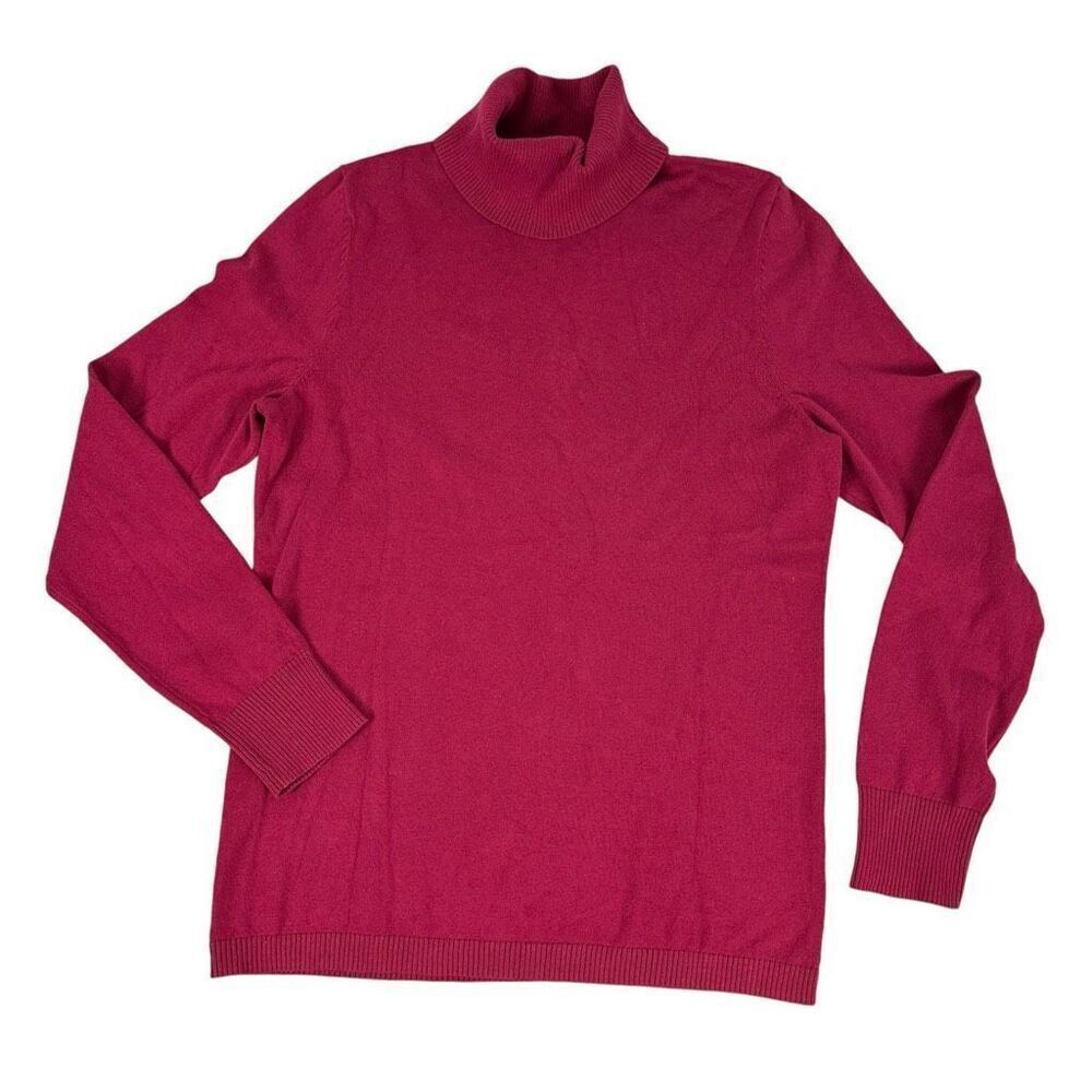 Talbots Raspberry Turtleneck Sweater Size Medium … - image 1